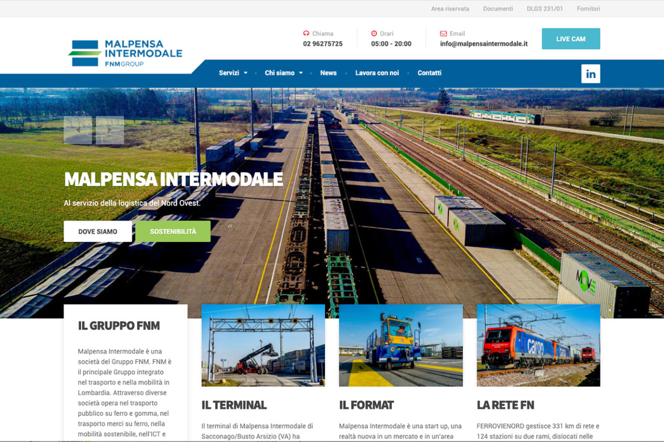malpensa intermodale - progetto sviluppo web