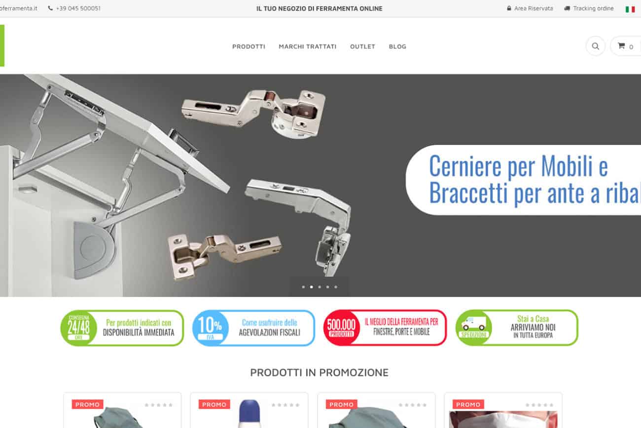 Tuttoferramenta progetto SEO home testata