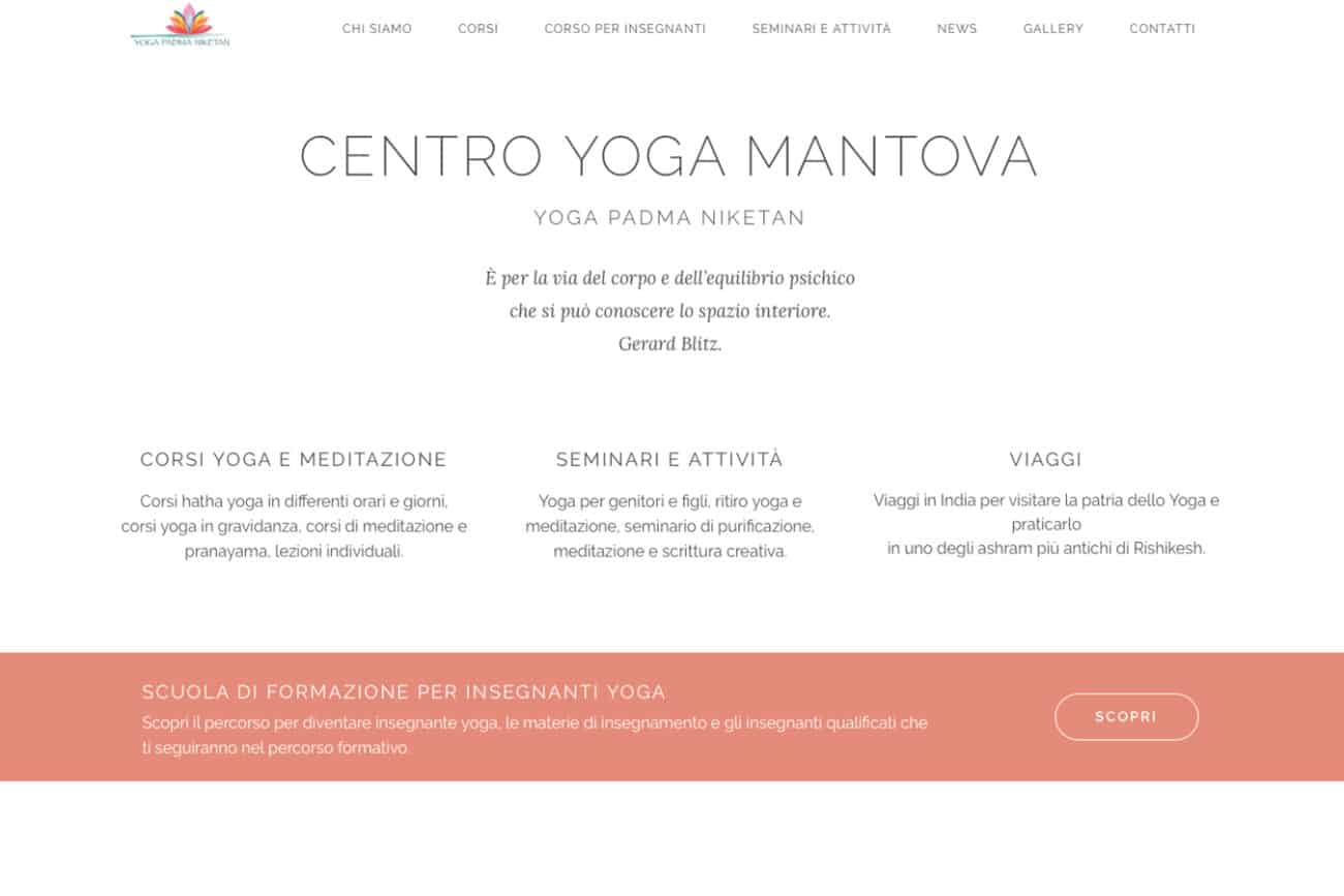 Progetto Sito SEO Yoga